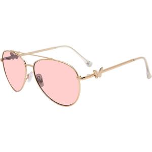 imageSteve Madden Womens Harlee SunglassesShiny GoldSolid Plum