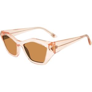 imageSteve Madden Womens Stacia SunglassesCrystal PinkSolid Light Brown