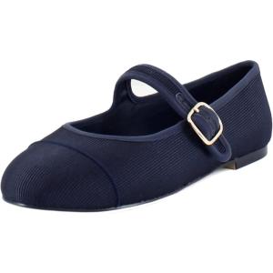 imageSteve Madden Womens Dory Ballet FlatNavy Satin