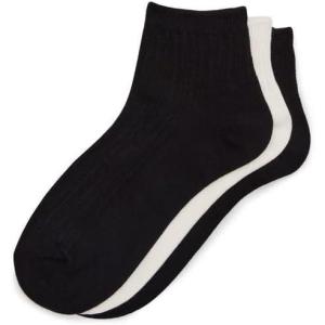 imageSTEVE MADDEN 3PK PEBBLE CABLE QUARTER BLACK 3PK 911