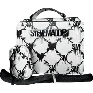 imageSteve Madden Bevelyn Convertible Crossbody BagBlackWhite Hearts