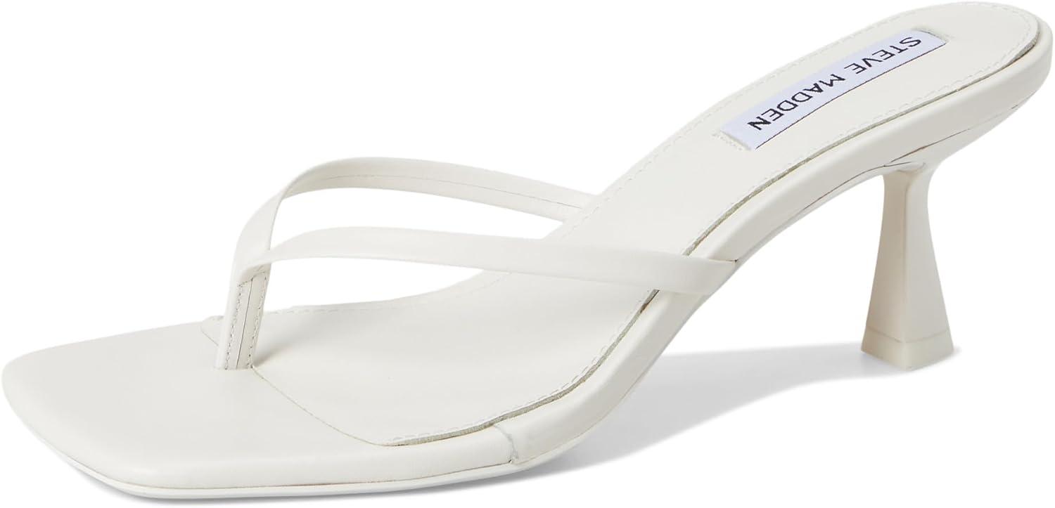 imageSteve Madden Womens Allies Heeled SandalWhite Leather