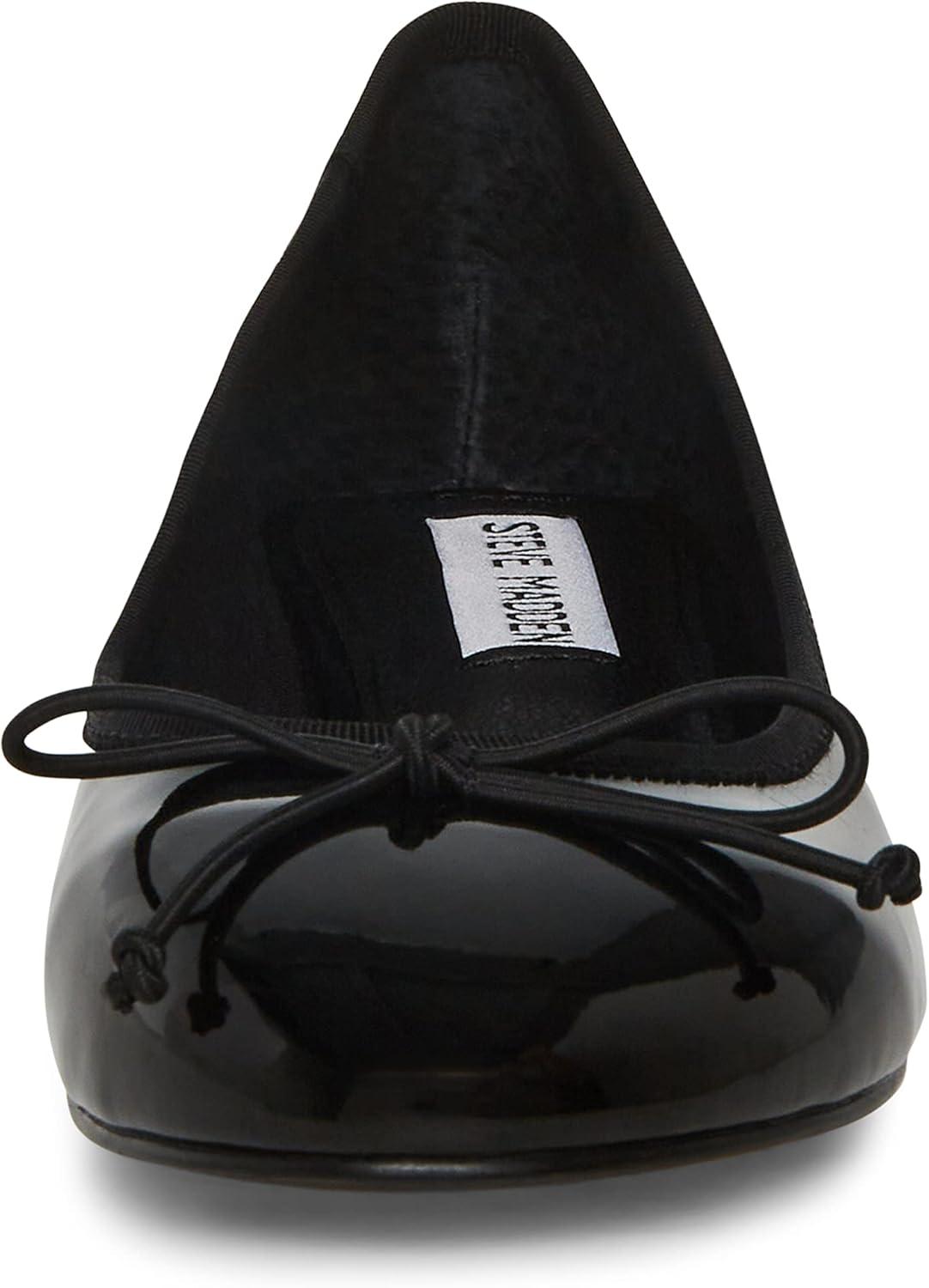 imageSteve Madden Womens Cherish Leather Slip On Loafer HeelsBlack Patent