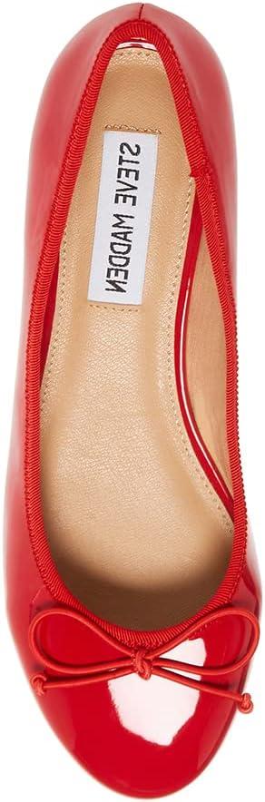imageSteve Madden Womens Cherish Leather Slip On Loafer HeelsRed Patent