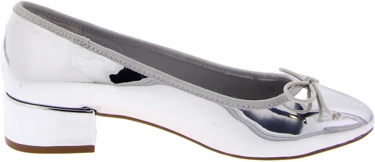 imageSteve Madden Womens Cherish Leather Slip On Loafer HeelsSilver