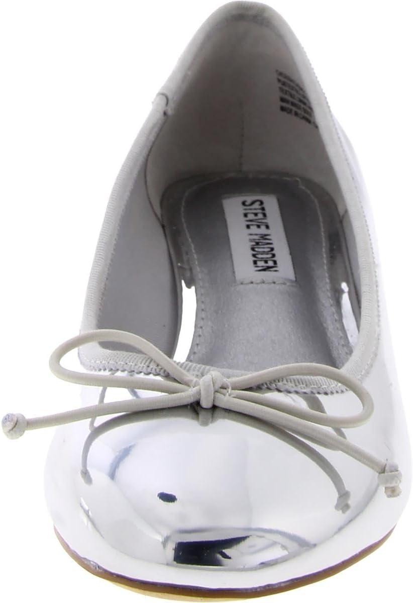 imageSteve Madden Womens Cherish Leather Slip On Loafer HeelsSilver