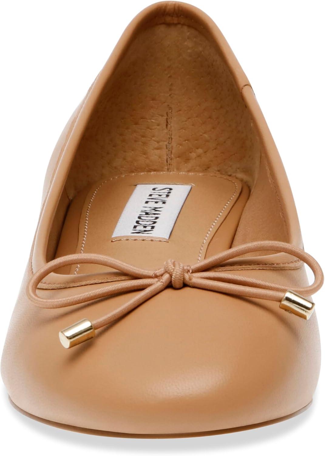 imageSteve Madden Womens Cherish Leather Slip On Loafer HeelsTan Leather