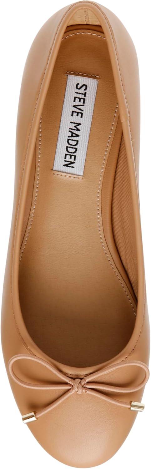 imageSteve Madden Womens Cherish Leather Slip On Loafer HeelsTan Leather