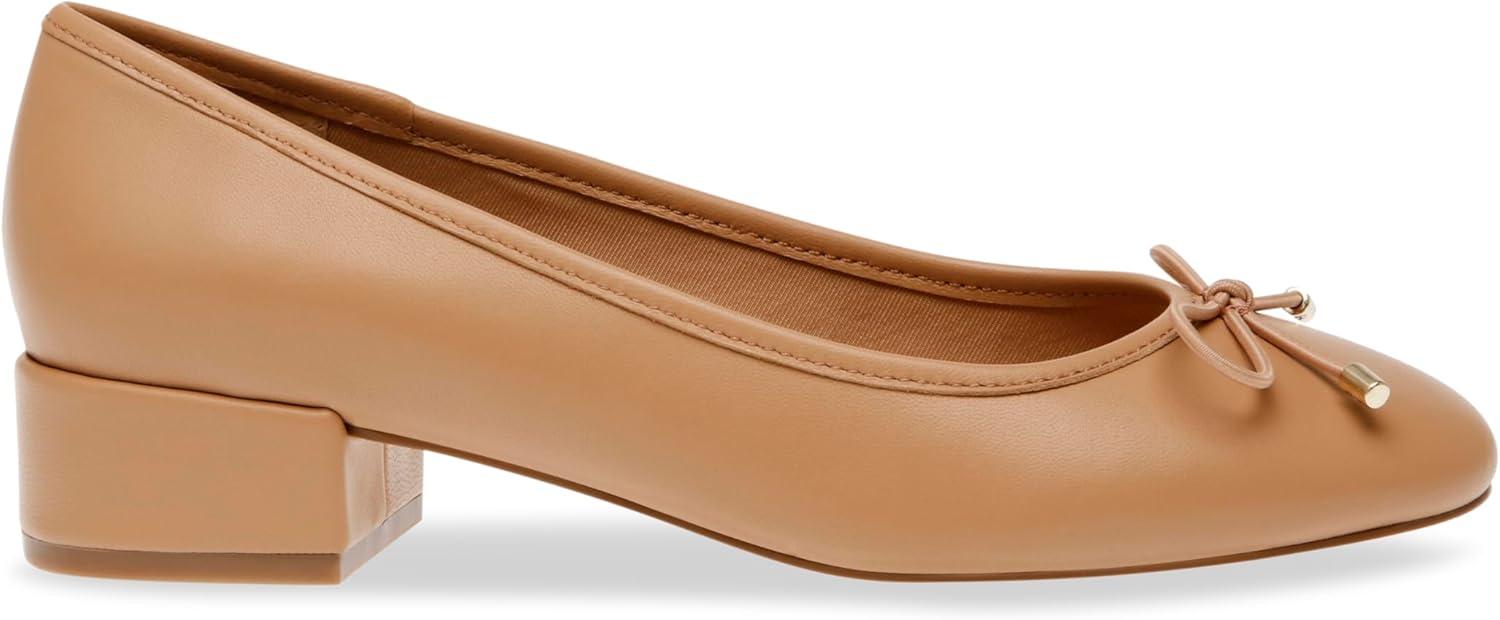 imageSteve Madden Womens Cherish Leather Slip On Loafer HeelsTan Leather