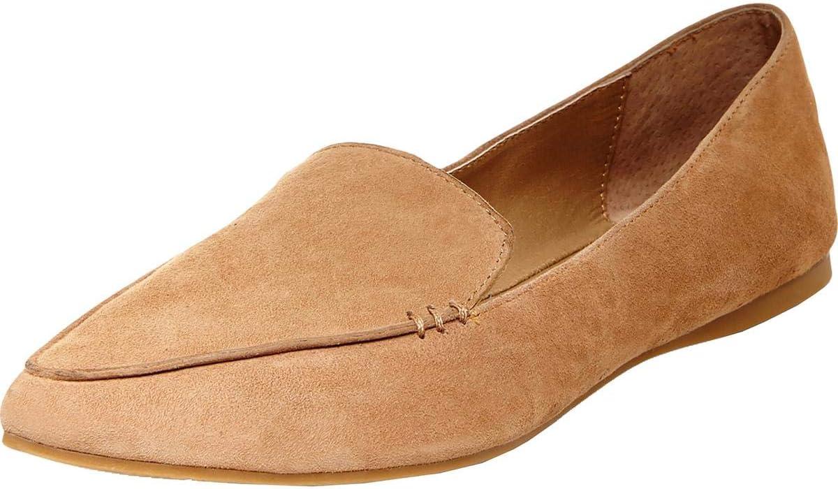 imageSteve Madden Womens Feather Loafer FlatCamel Suede