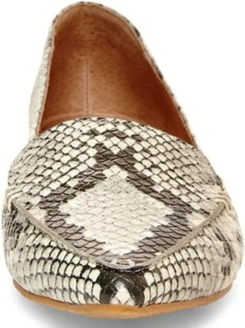 imageSteve Madden Womens Feather Loafer FlatNatural Snake