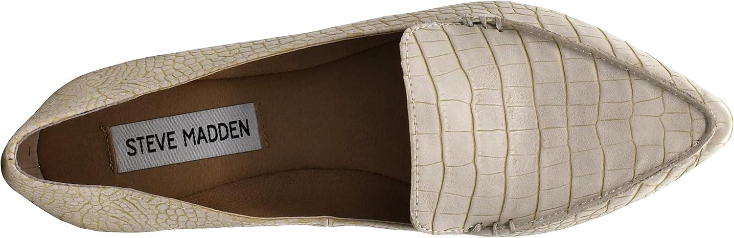 imageSteve Madden Womens Feather Loafer FlatTaupe Crocodile