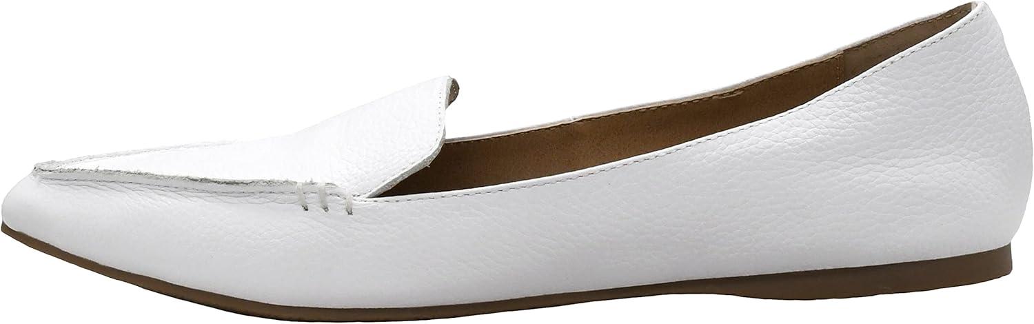 imageSteve Madden Womens Feather Loafer FlatWhite Leather