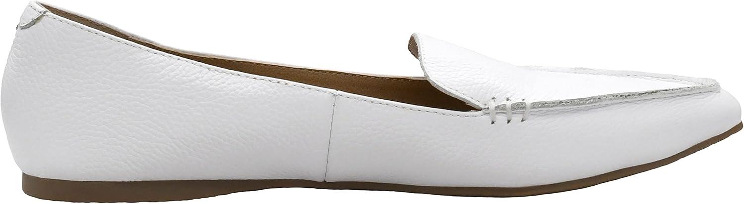 imageSteve Madden Womens Feather Loafer FlatWhite Leather