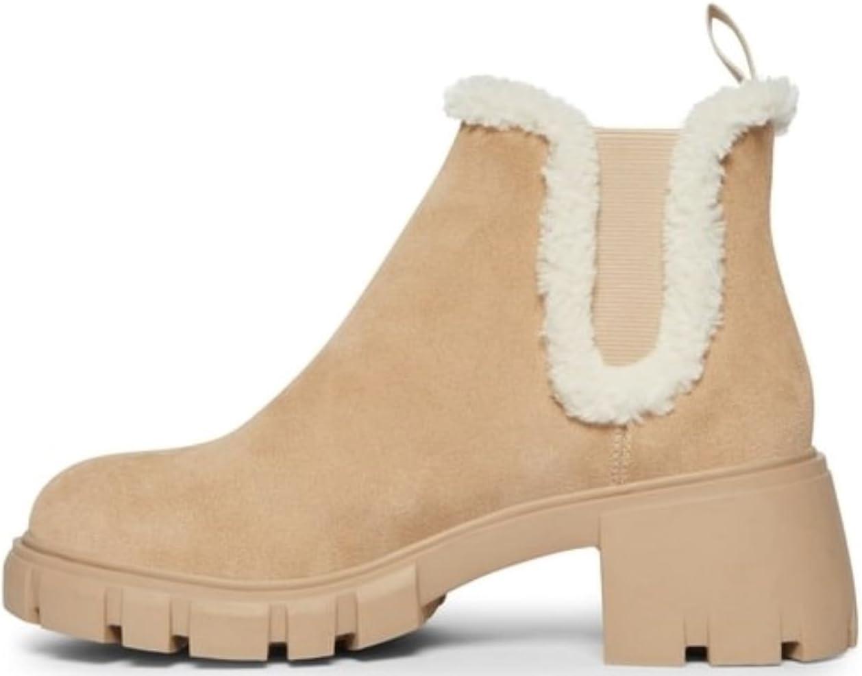 imageSteve Madden Womens Howler Boots AnkleFur Tan Suede