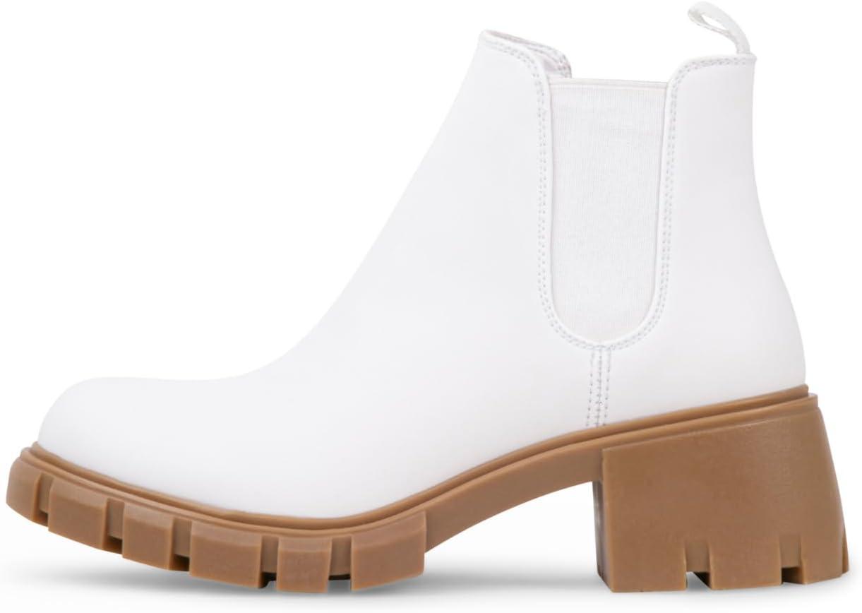 imageSteve Madden Womens Howler Boots AnkleWhite Tan