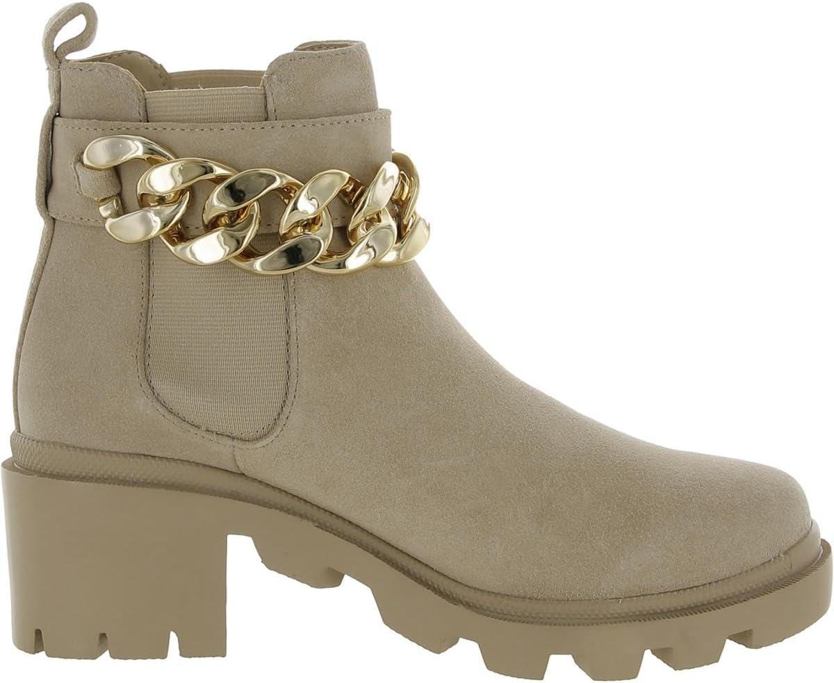 imageSteve Madden womens Amulet Ankle BootSand Suede Chain