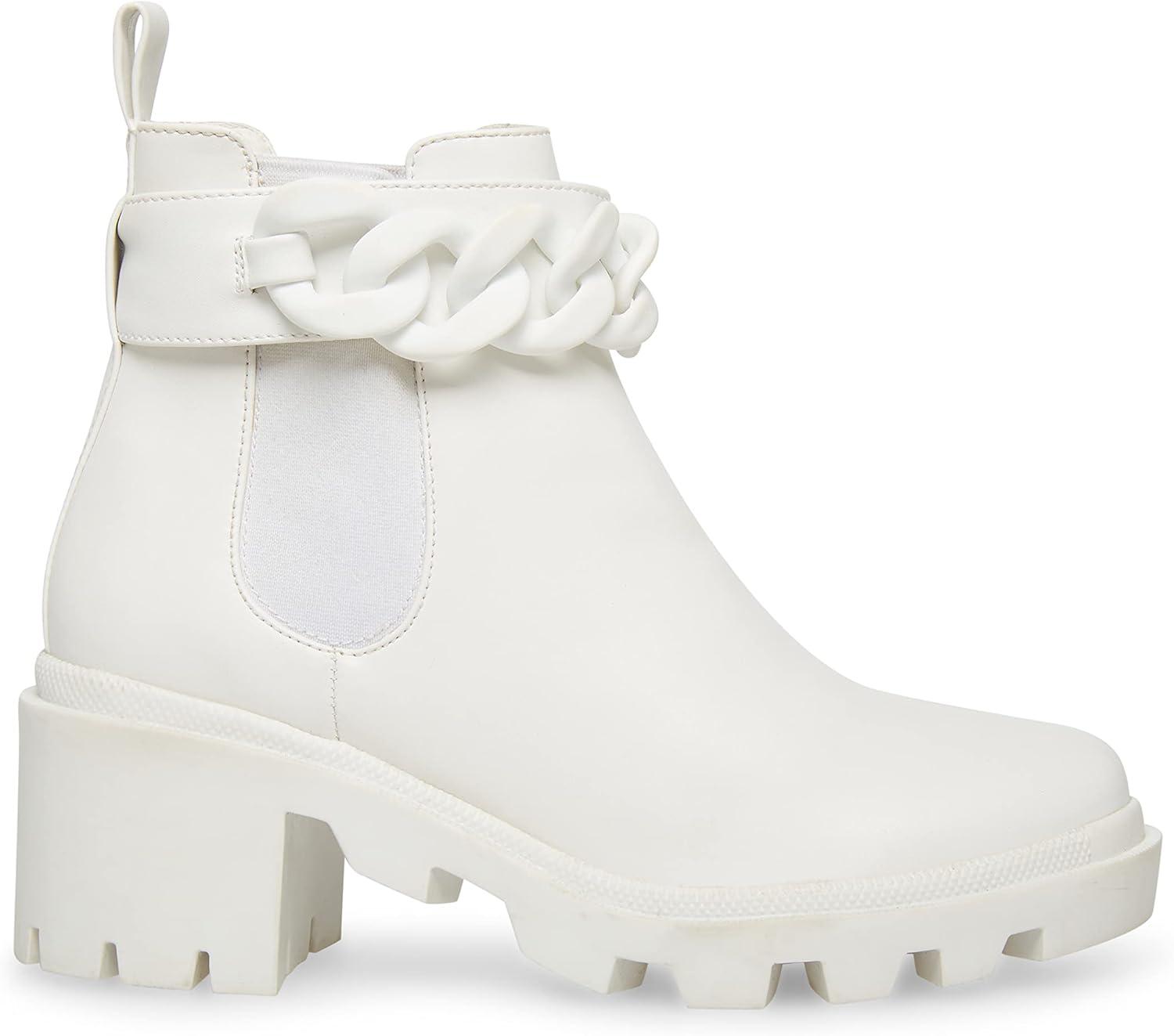 imageSteve Madden womens Amulet Ankle BootWhite Chain