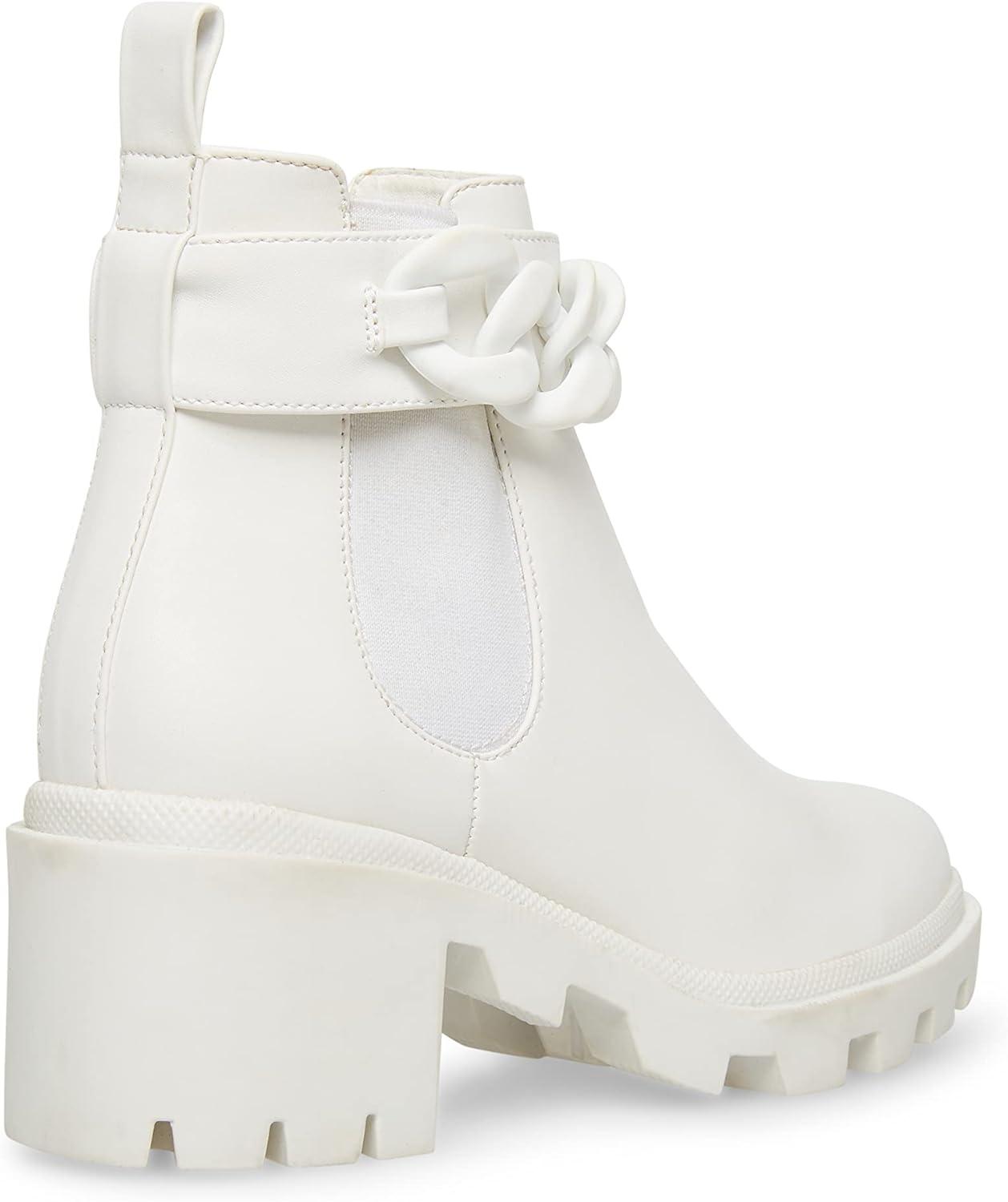 imageSteve Madden womens Amulet Ankle BootWhite Chain