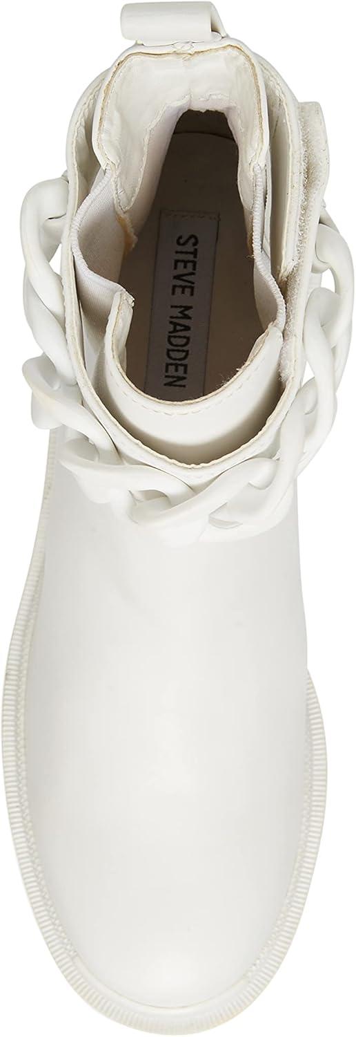 imageSteve Madden womens Amulet Ankle BootWhite Chain