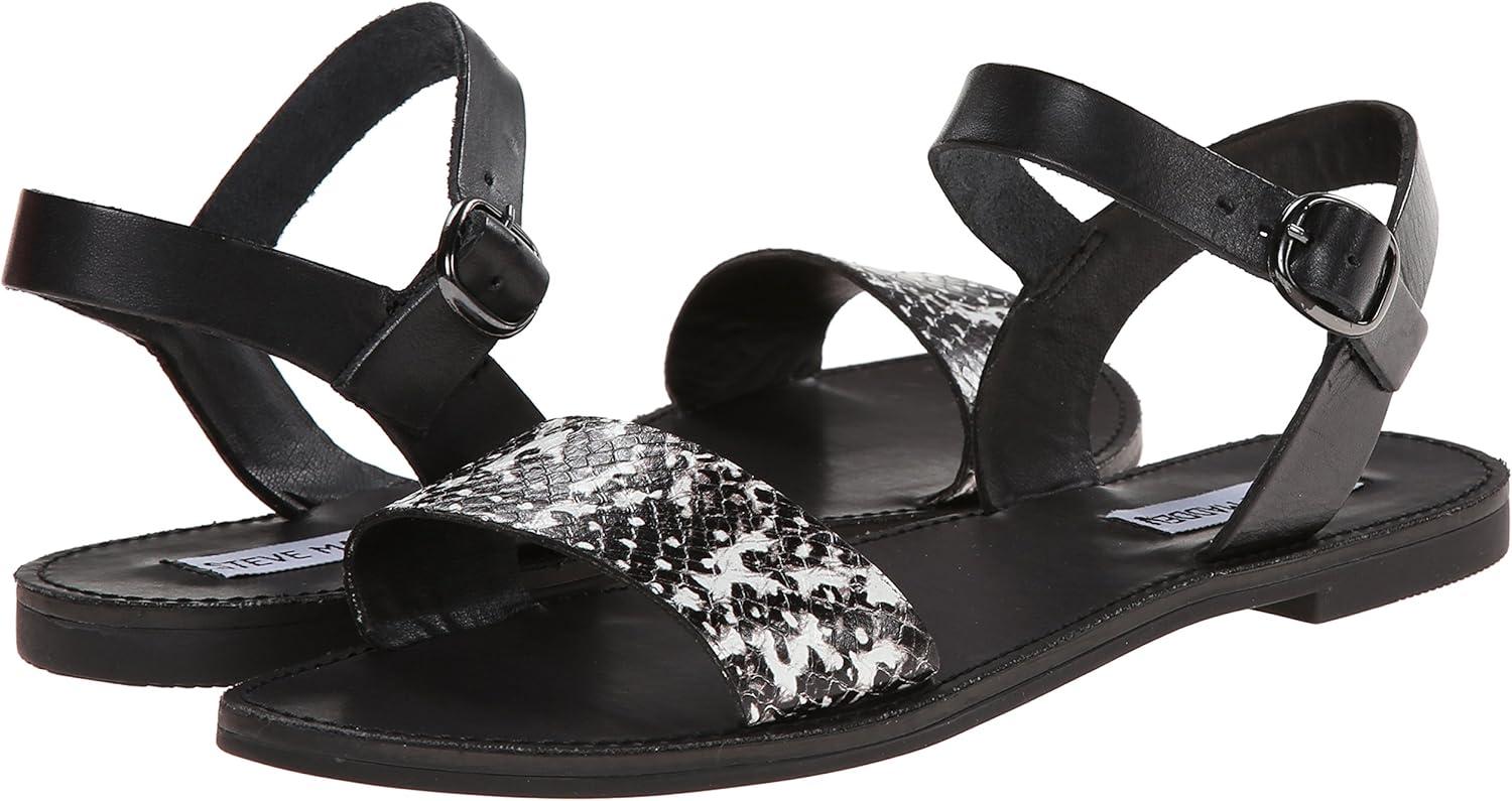 imageSteve Madden womens DonddiSandalBlackWhite