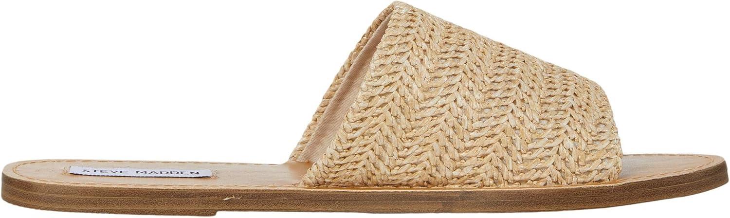 imageSteve Madden womens Gracel Flat SandalNatural Raffia