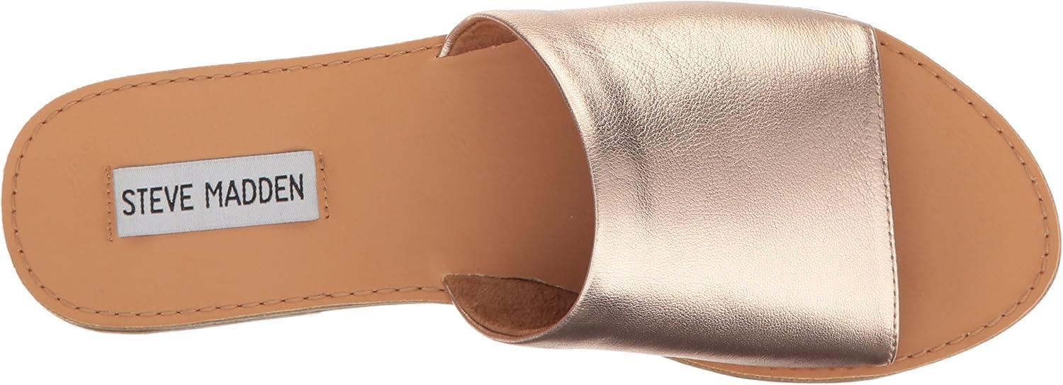 imageSteve Madden womens Gracel Flat SandalRose Gold