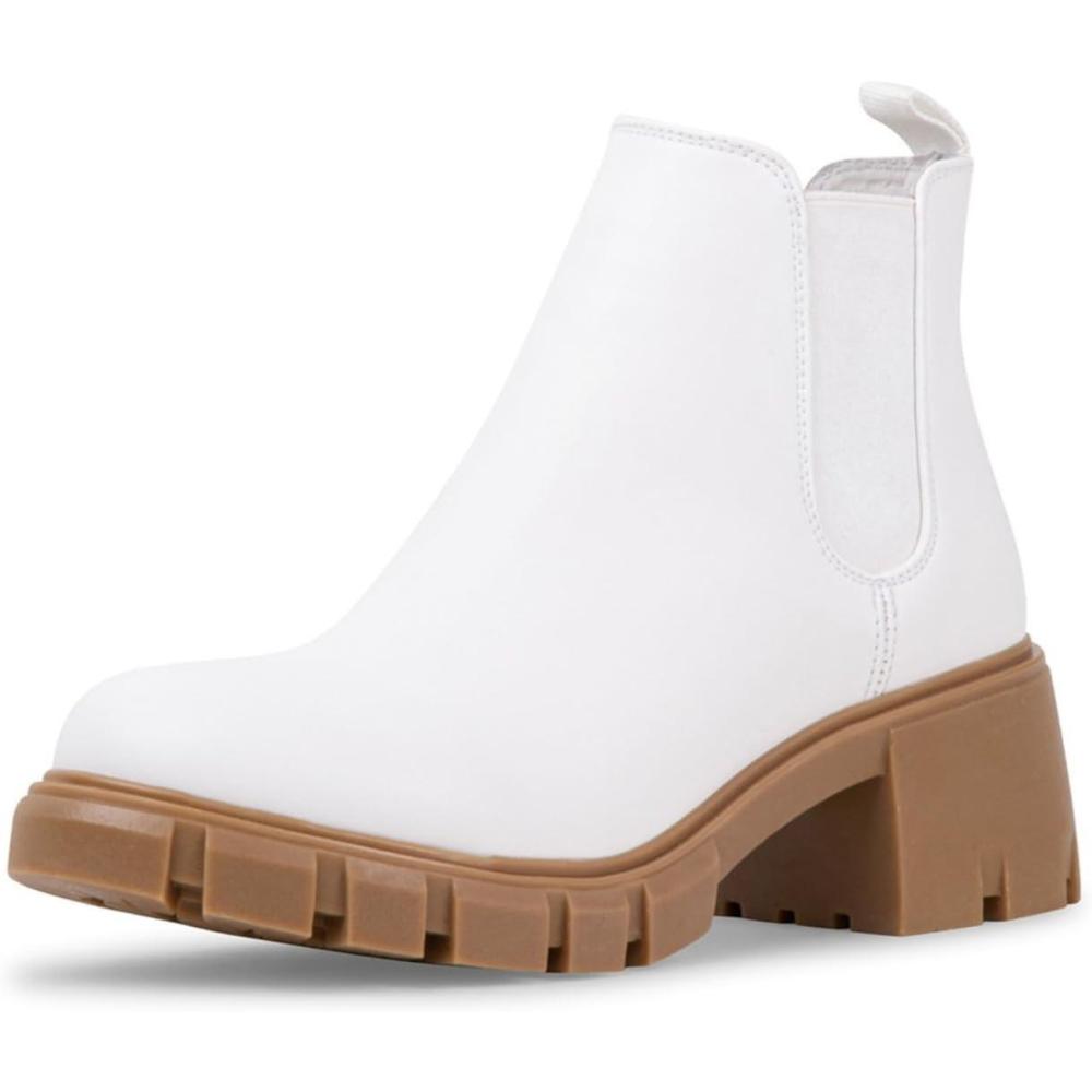 imageSteve Madden Womens Howler Boots AnkleWhite Tan