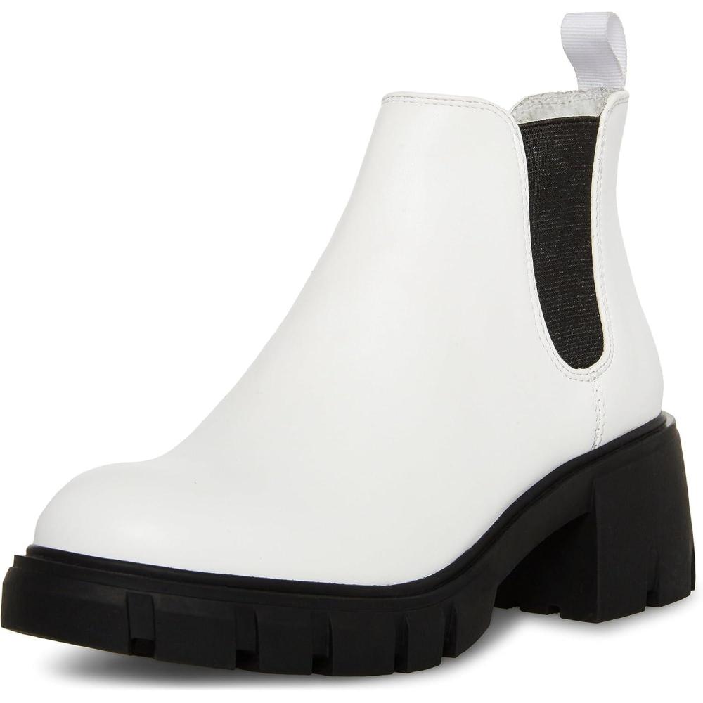 imageSteve Madden Womens Howler Boots AnkleWhiteBlack