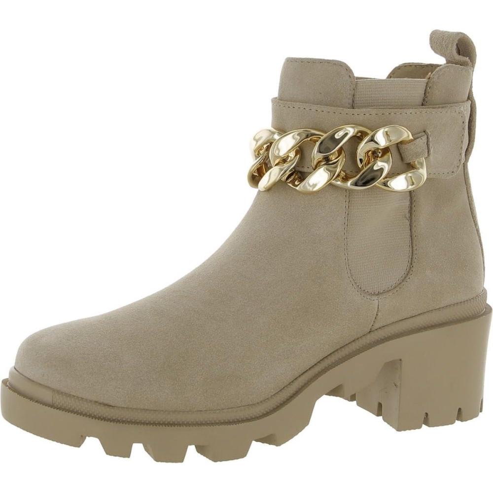 imageSteve Madden womens Amulet Ankle BootSand Suede Chain
