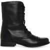 imageSteve Madden Womens Troopa Leather Lace Up Combat BootsBlack Leather