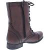 imageSteve Madden Womens Troopa Leather Lace Up Combat BootsBrown Leather