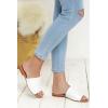 imageSteve Madden womens Gracel Flat SandalWhite Leather
