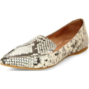 imageSteve Madden Womens Feather Loafer FlatNatural Snake