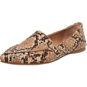 imageSteve Madden Womens Feather Loafer FlatTan Snake