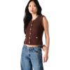 imageSteve Madden Womens Aliya Sweater VestChocolate