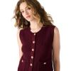 imageSteve Madden Womens Aliya Sweater VestWine