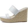 imageSteve Madden Womens Sunrise Wedge SandalsWhite Leather