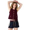 imageSteve Madden Womens Aliya Sweater VestWine