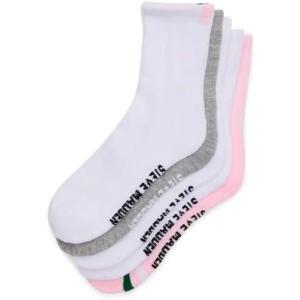 imageSTEVE MADDEN 5PK STRIPE BACK HIT SHORTIE CREW HALF CUSHION WHITE 5PK 911