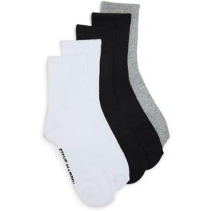 imageSTEVE MADDEN 6PK RIB SHORTIE CREW WHITEGREYBLK 6PK 911