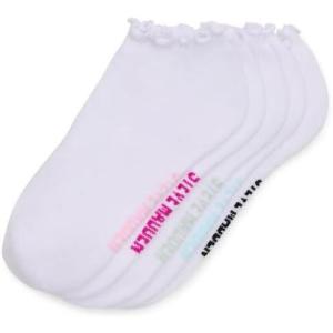 imageSTEVE MADDEN WOMENS 5PK RUFFLE CUFF SOLID LOW CUT HALF CUSHION WHITE VALUE PACK OF 5 SOCK SIZE 911 FITS SHOE SIZE 510