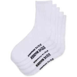 imageSteve Madden Mens 5pk Athleisure Shortie CrewWhite