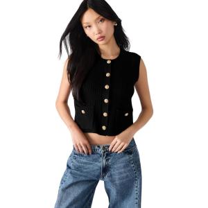 imageSteve Madden Womens Aliya Sweater VestBlack