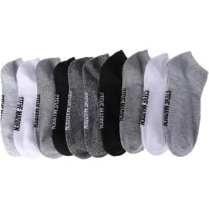 imageSteve Madden Womens Low Cut Ankle Socks  6 8 and 10 Pairs  Athletic Workout Running Sport Sneaker Socks for WomenBlackWhiteGrey 10 Pairs