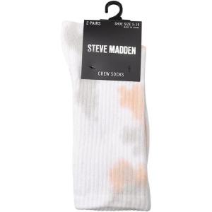 imageSteve Madden Womens Tie Dye Half Cushioned Crew Socks Novelty HighCut Socks 2 Pack