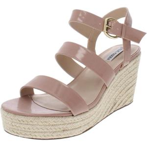 imageSteve Madden Womens Valery Patent Wedges Espadrilles Pink 95 Medium BM