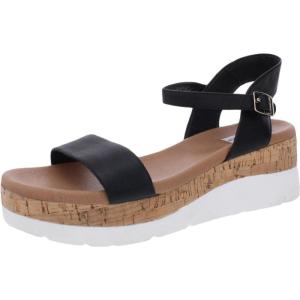 imageSteve Madden womens KimmieWedge SandalBlack Leather