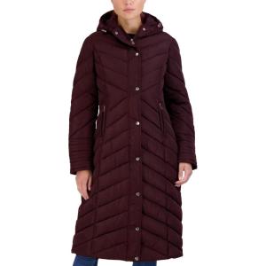 imageMadden Girl Womens Maxi Puffer Winter Coats  Long Quilted Jackets for Women Weather Resistant Puffer Parka Hooded JacketMerlot