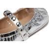 imageSteve Madden Womens Anaya Ballet FlatSilver Leather Stud